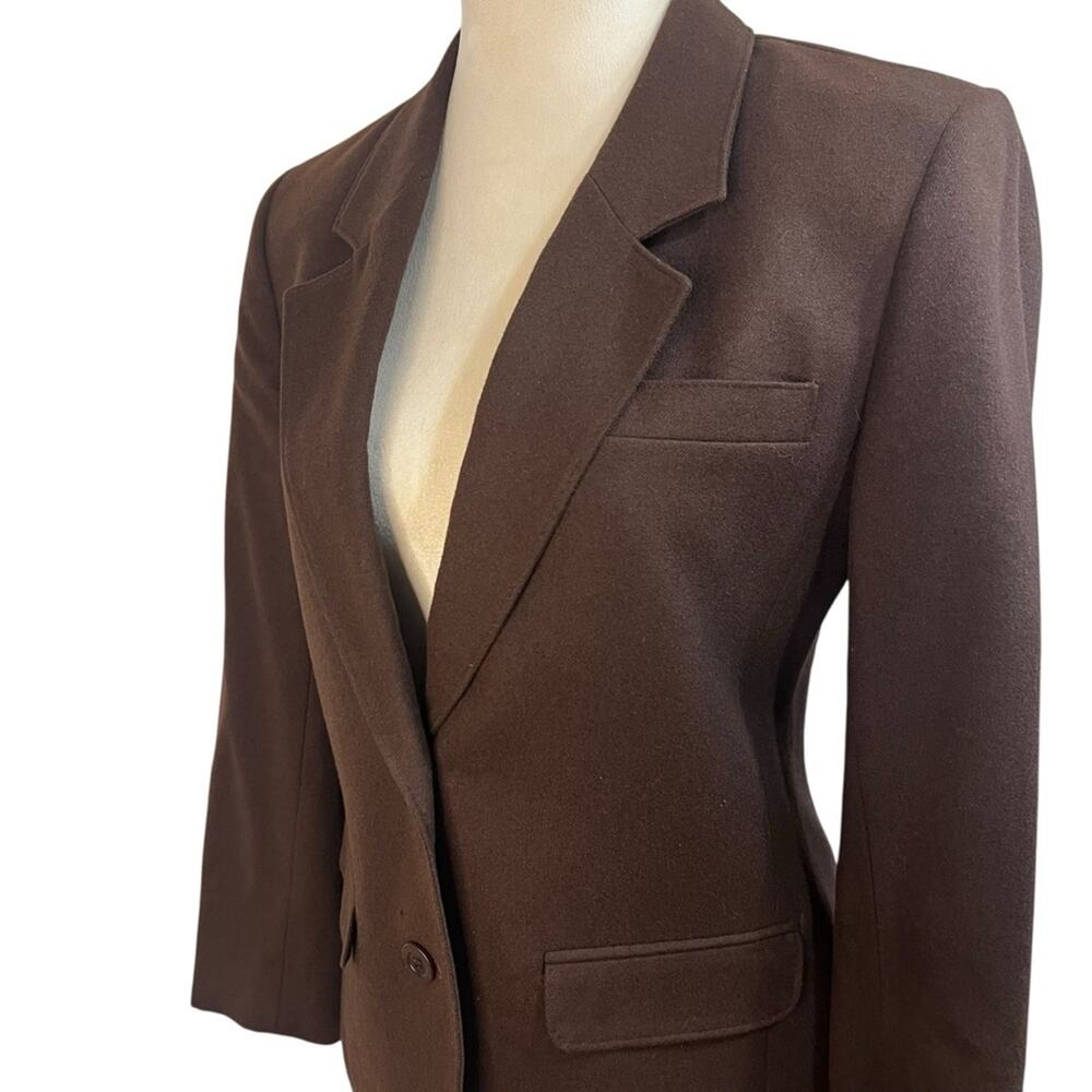 Vintage Pendleton Petite Wool Blazer Vintage Made in USA | Size 8P | Rich Brown